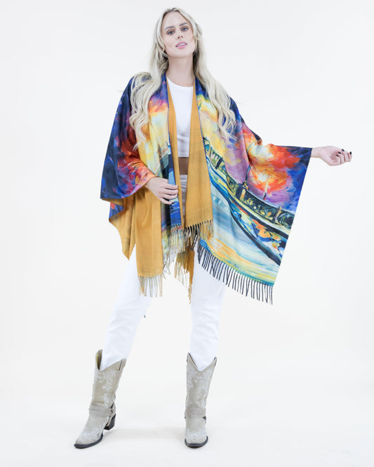 Street Scenes Ruana Wrap