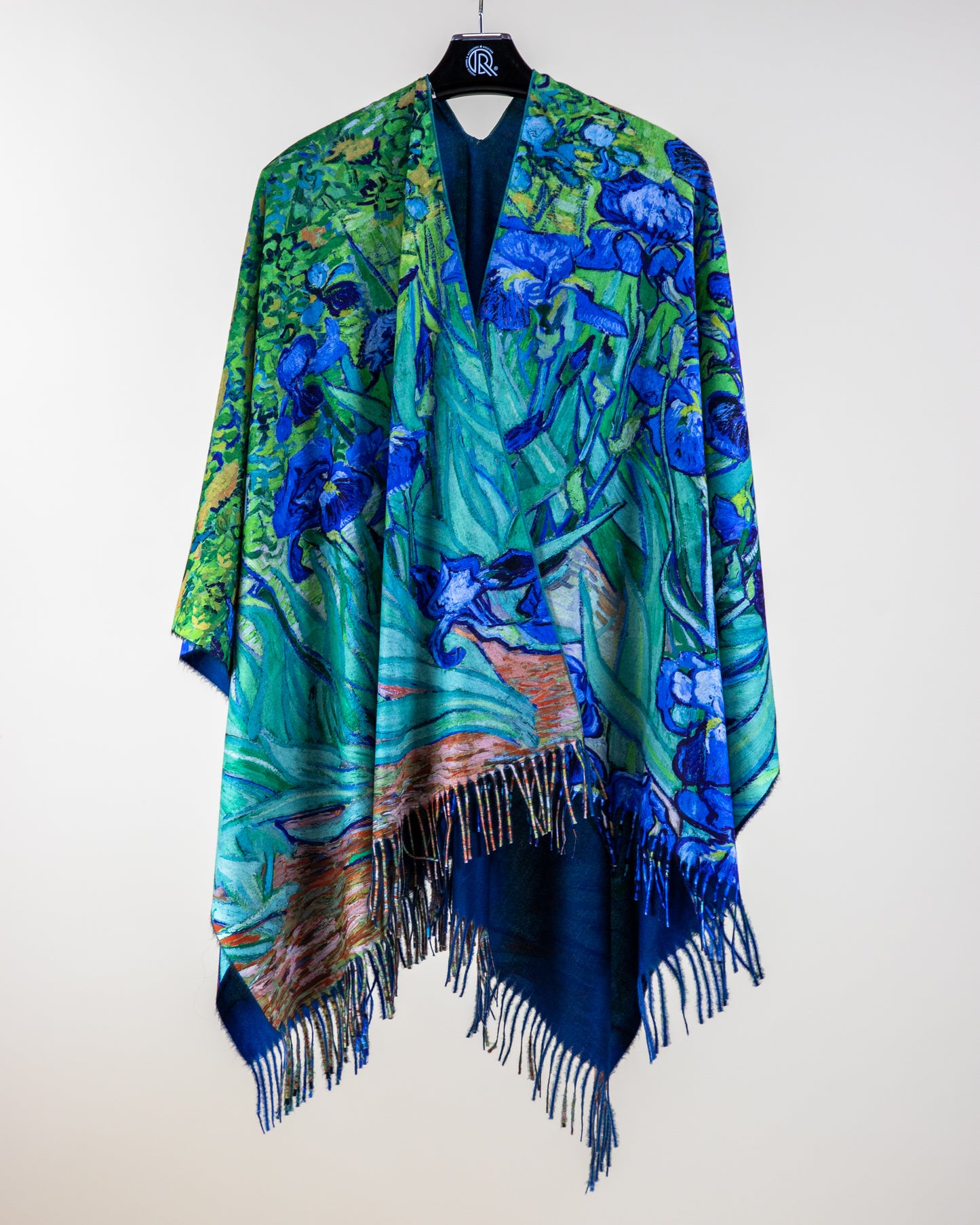 Iris Flower Ruana Wrap