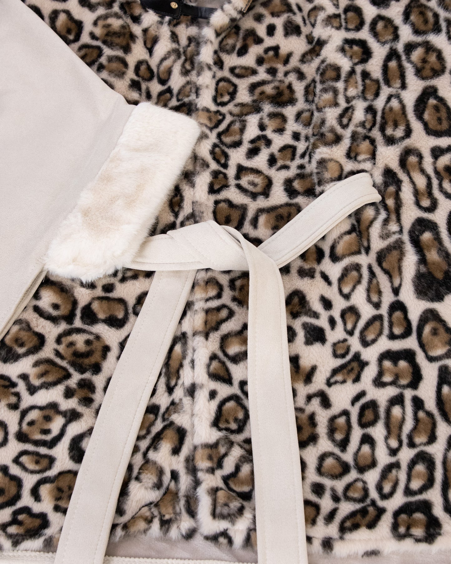 Faux Leopard Fur Cape