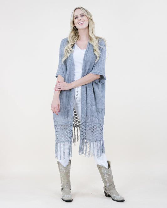 Open Knit Sheer Cardigan