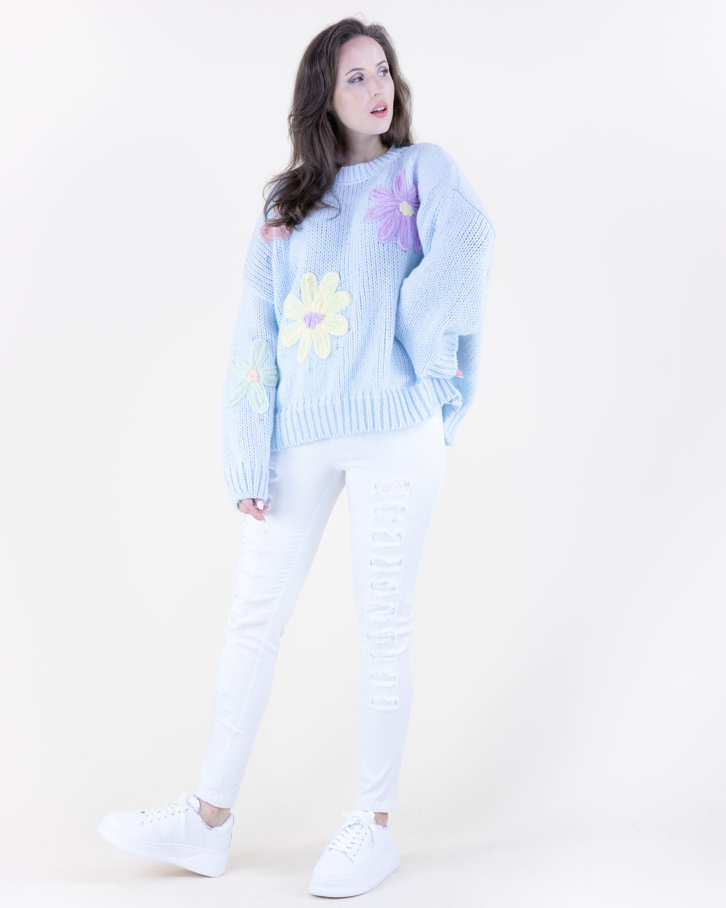 Oversized Flower Power Sweater