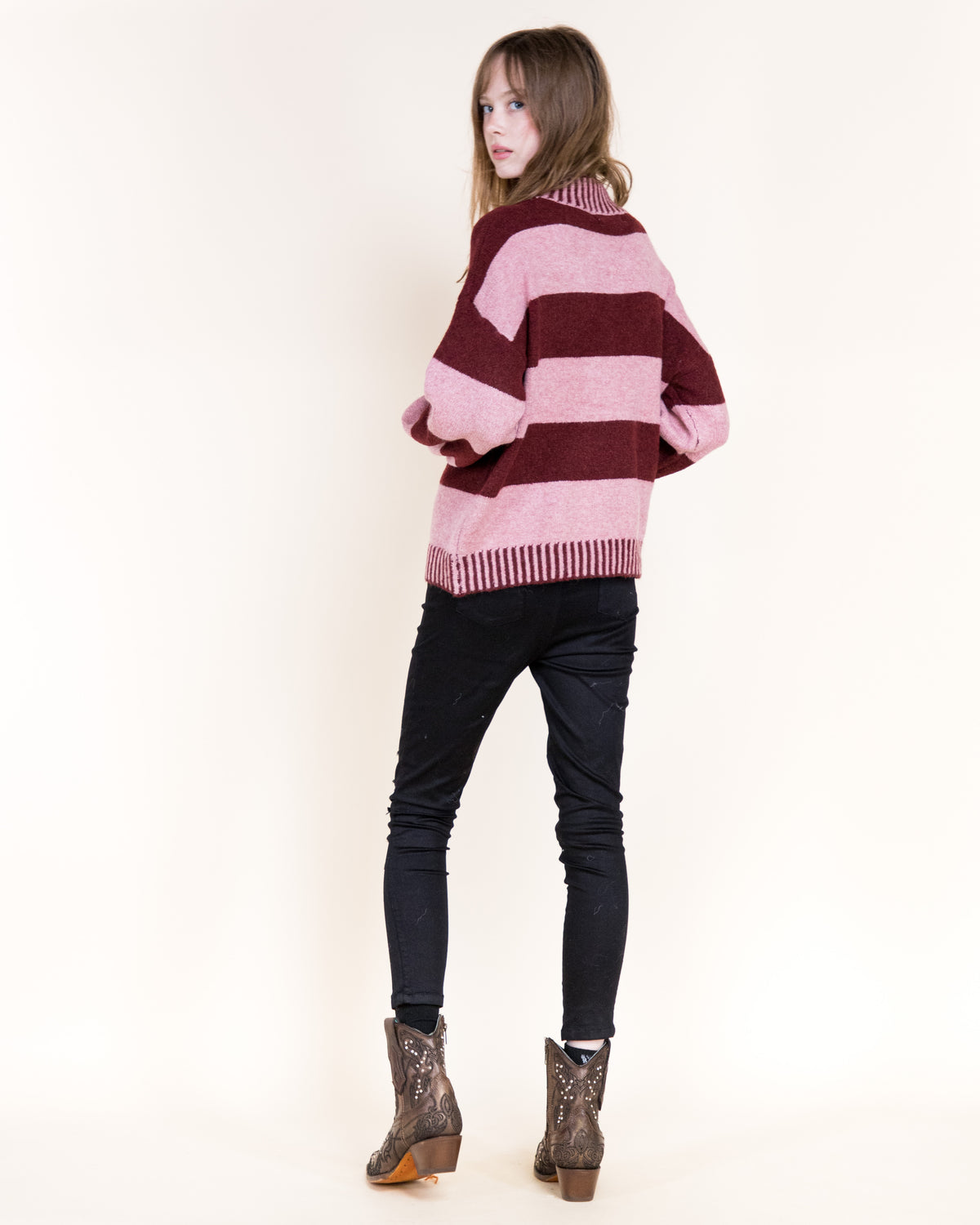 Wide Breton Stripes Weekend Pullover Sweater
