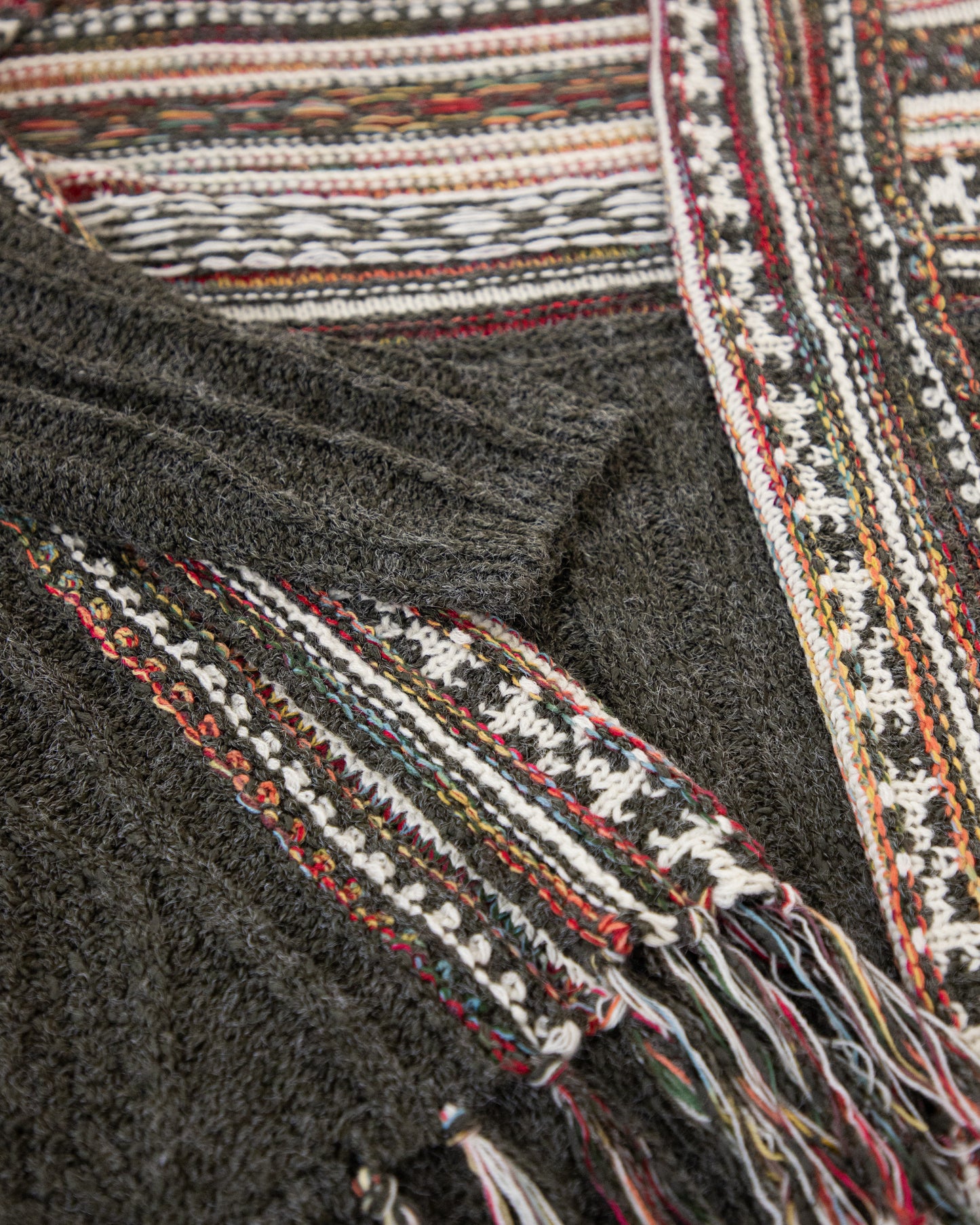 Upper Tribal Stripe Cardigan w/ Fringe - (S/M, L/XL)