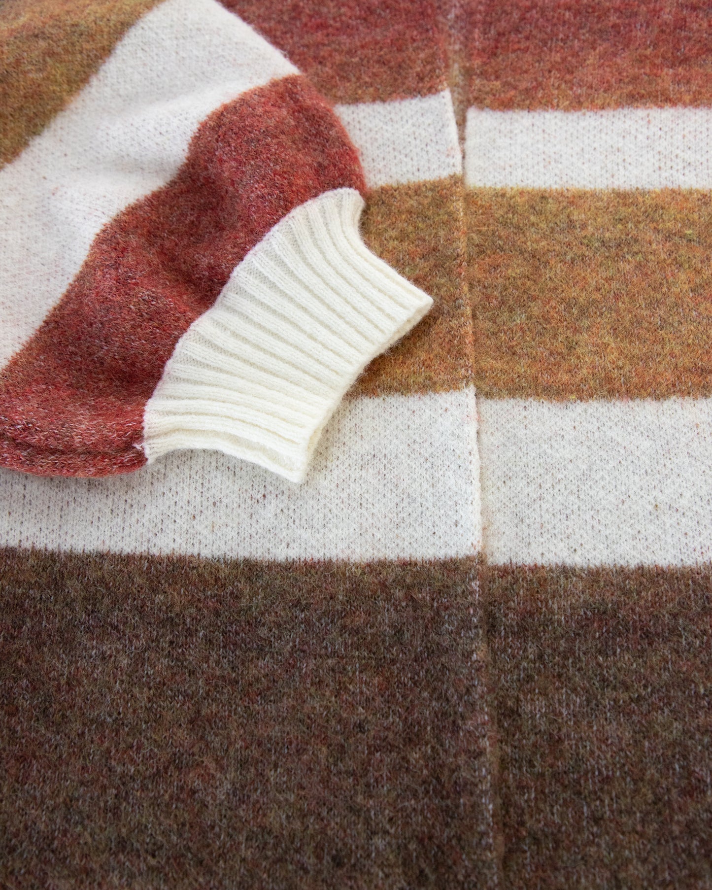Earth Tone Ombre Lines Duster - BROWN