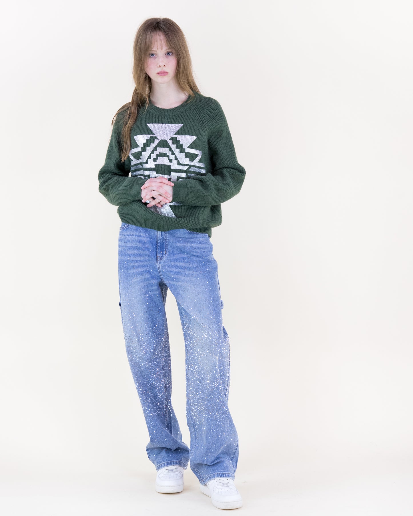 Bold West Ribbed Pullover Sweater