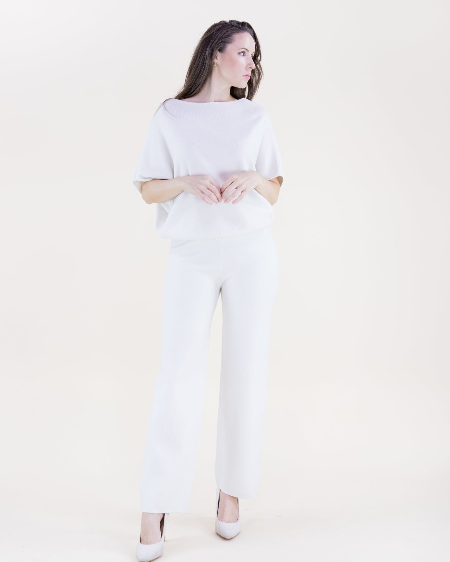 Classy Boat Neck Bat Wing Top