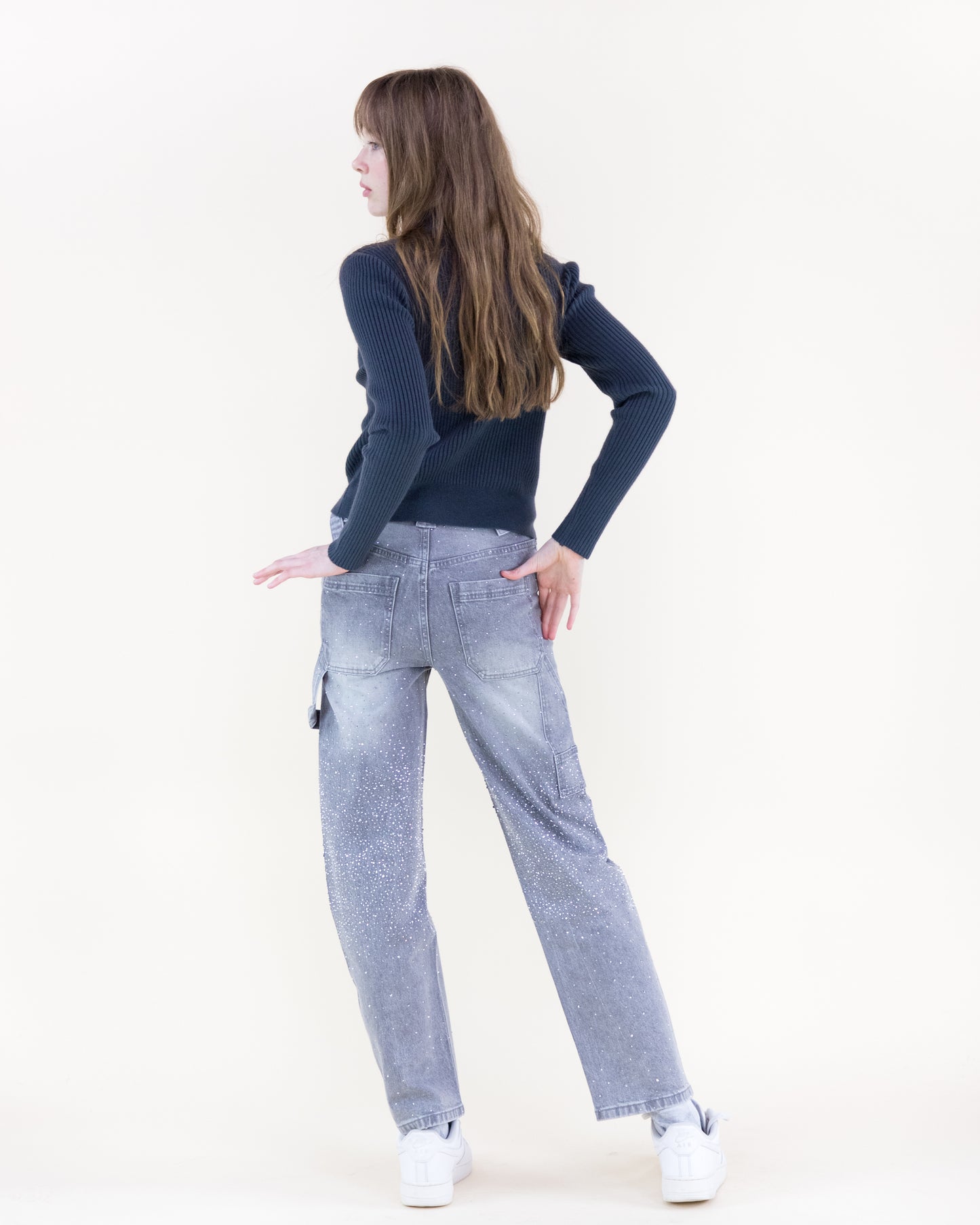 Two Way Zipper Ribbed Cardigan