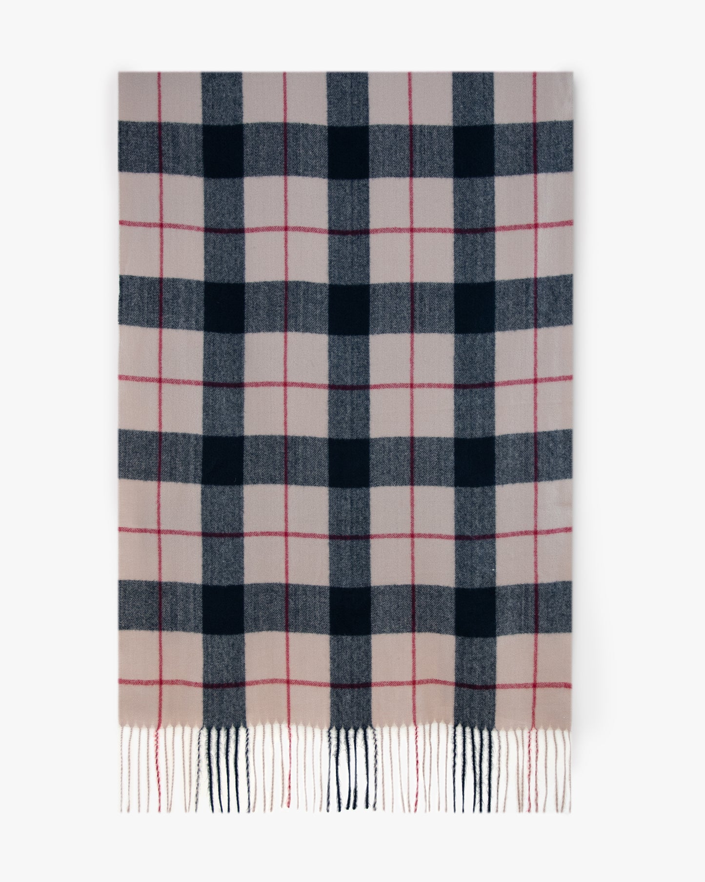 Wide Lines Plaid Scarf