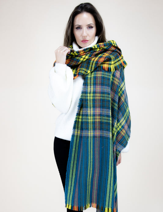 Neon Tones Flannel Scarf