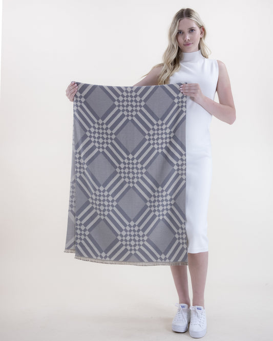 Geometric Gingham and Lines Pattern