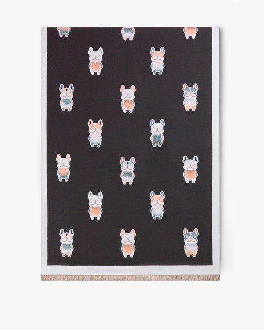 Classy Frenchy Pattern Scarf w/ Solid Border