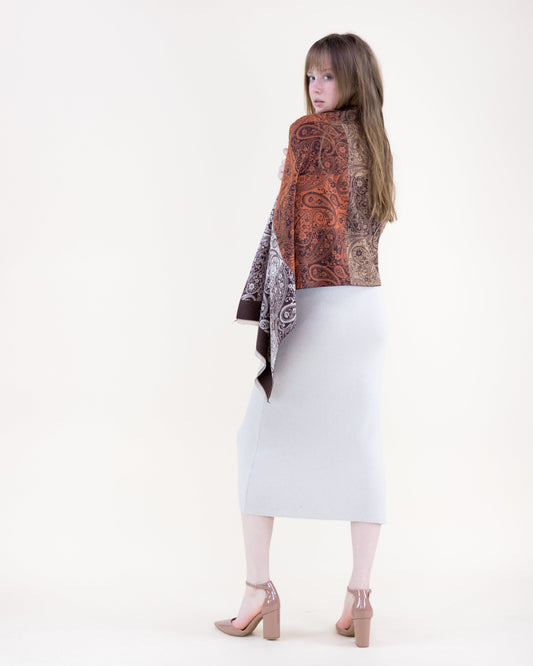 Paisley Grid Scarf