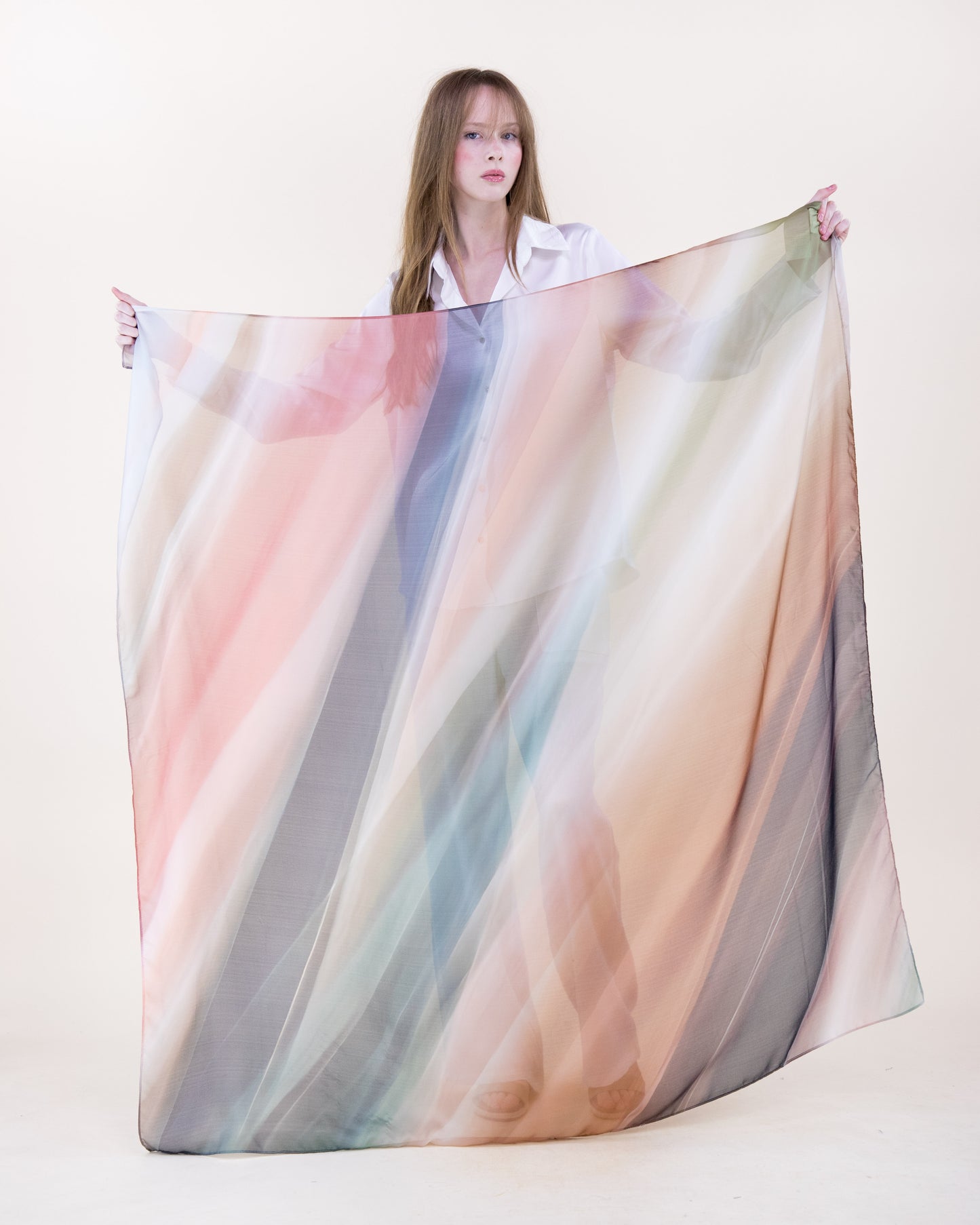 Rio Brushstroke Silky Large Square Scarf