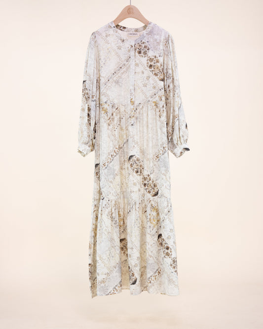 Wildflower Garden Long Sleeve Maxi Sundress