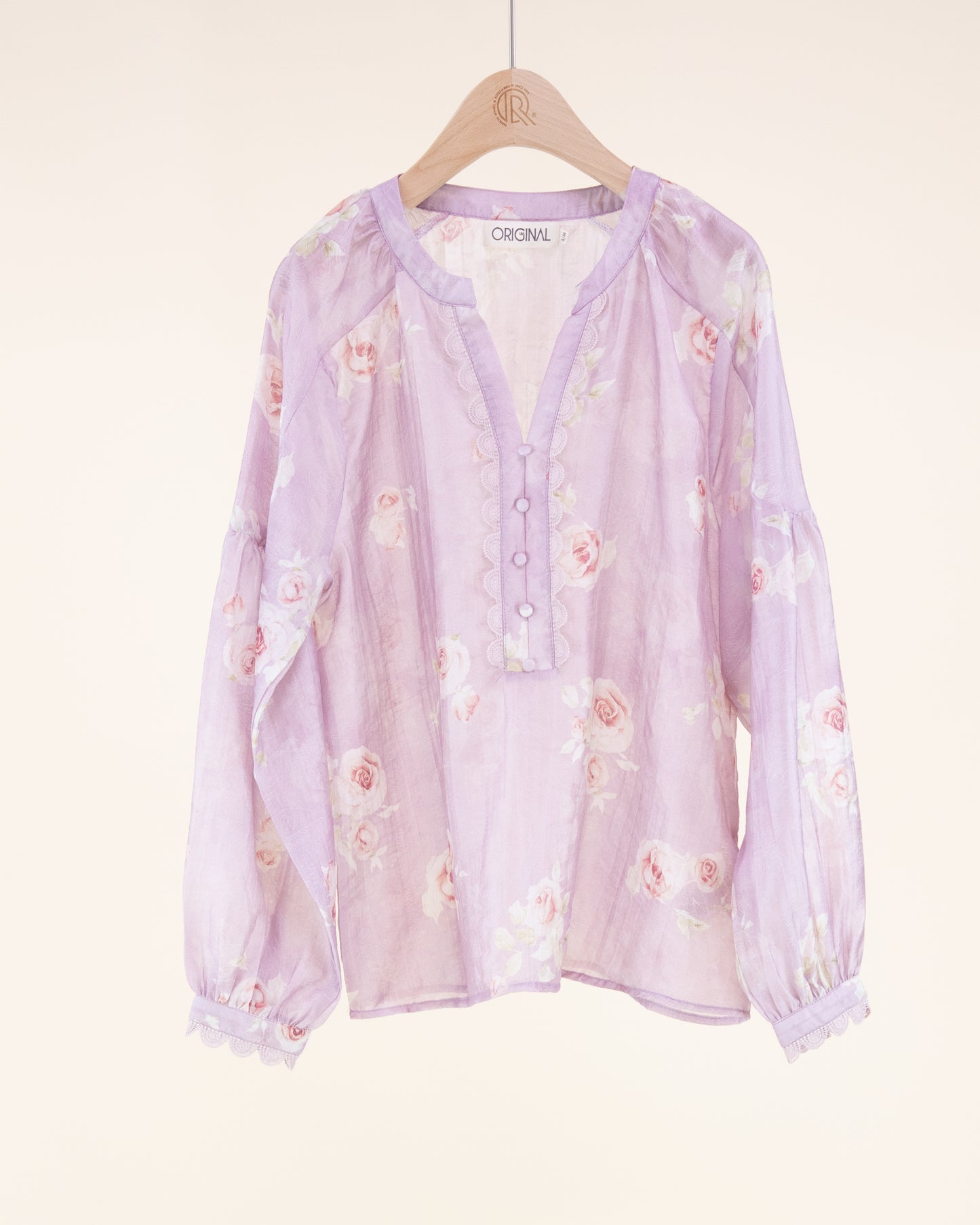 Romantic Prairie Long Line Deep V-Neck Shirt
