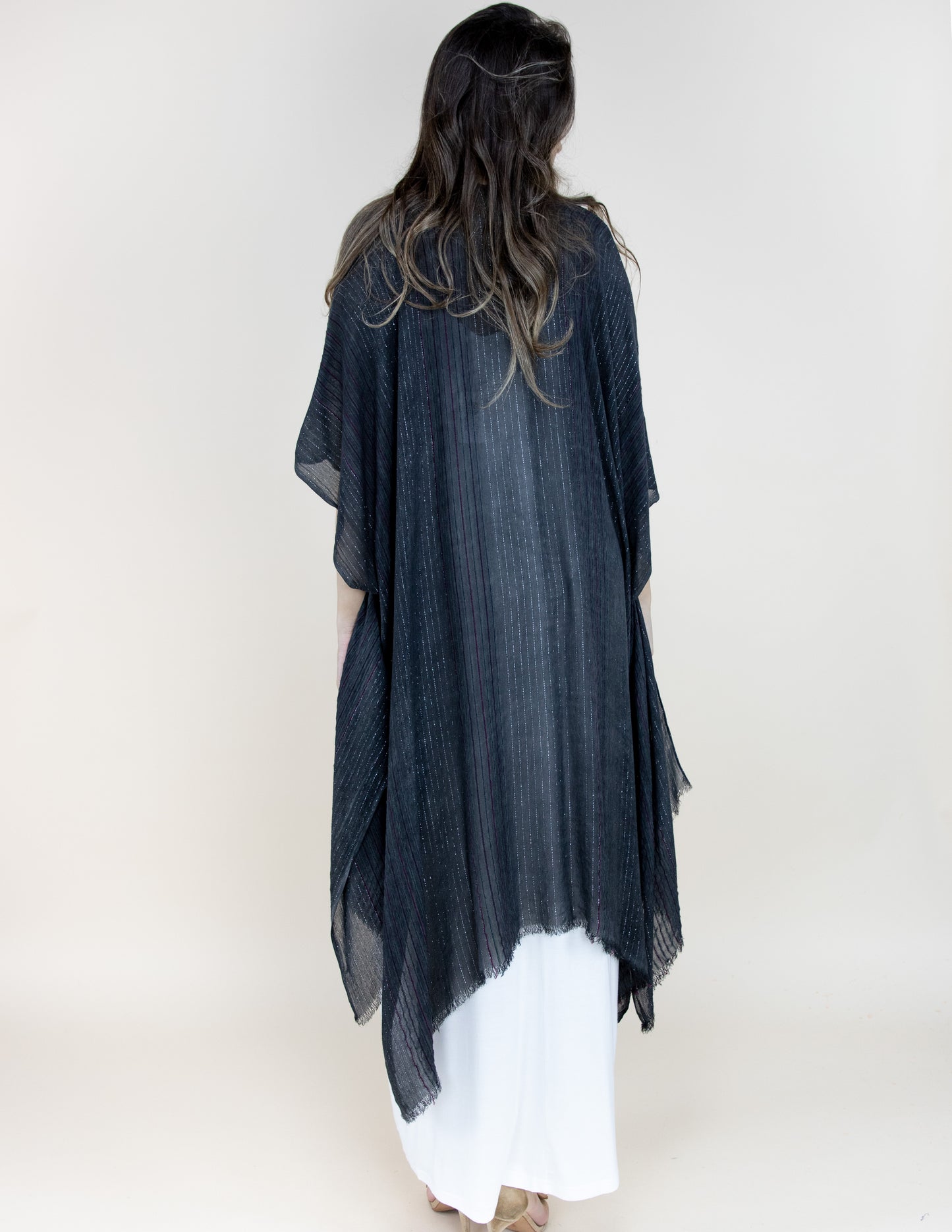 Ribbed Pleated Kimono