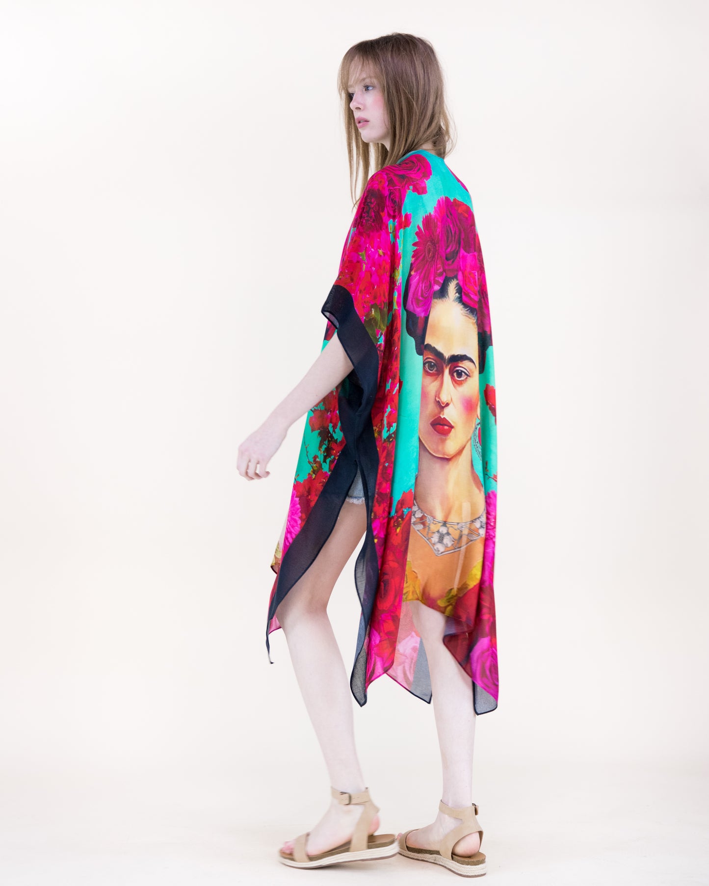 Frida Self Portrait Print Kimono