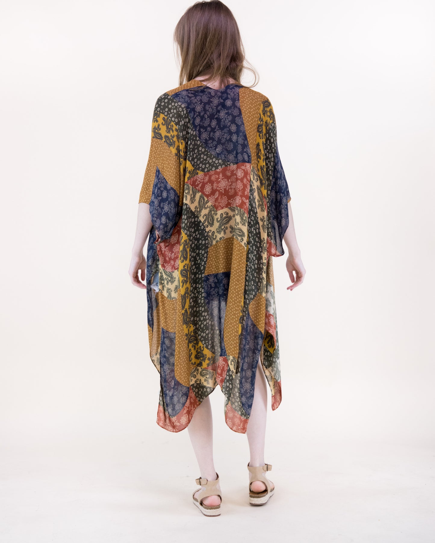 Floral Quilt Motif Kimono