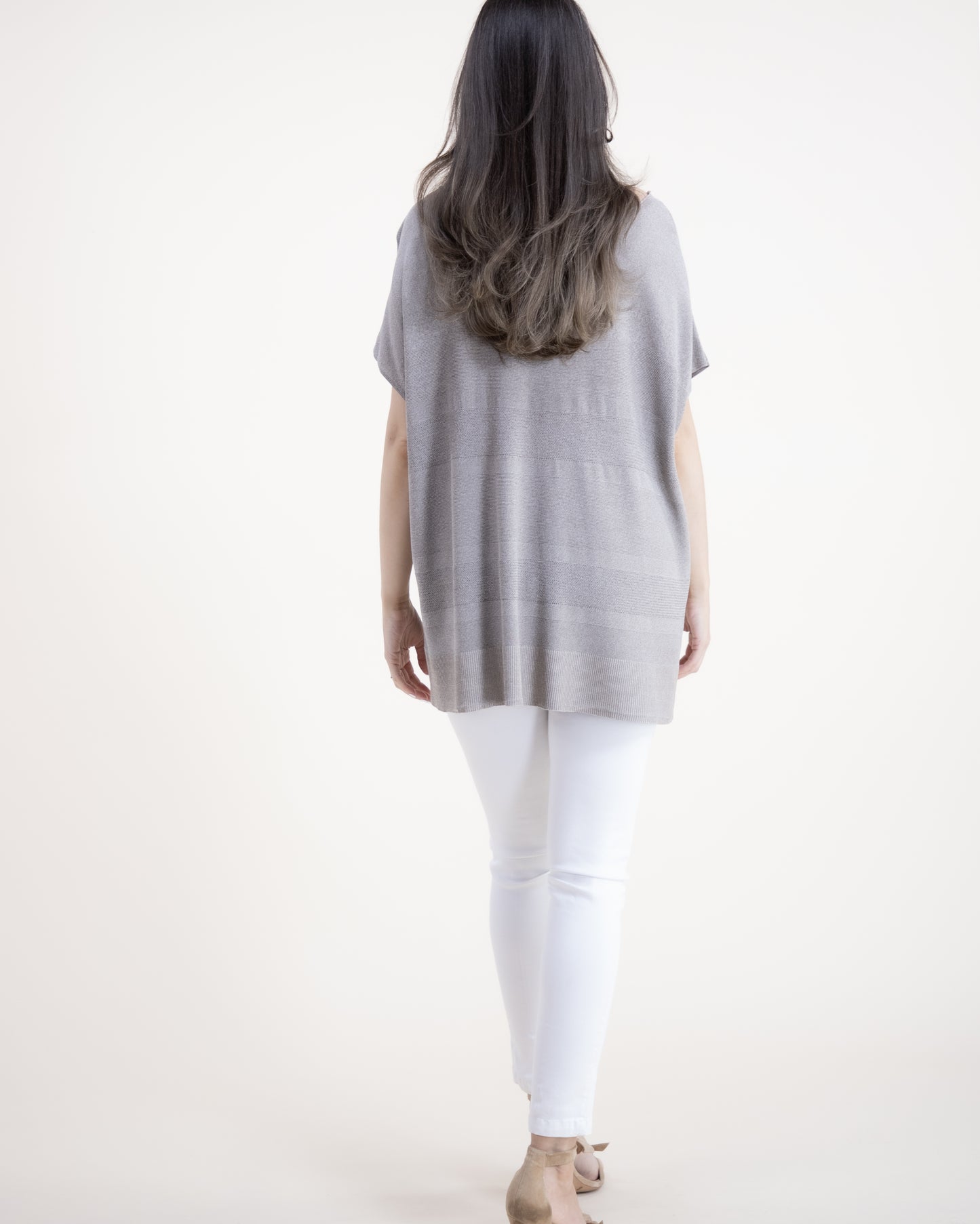 Neutral Scoop Neck Thin Knit Top