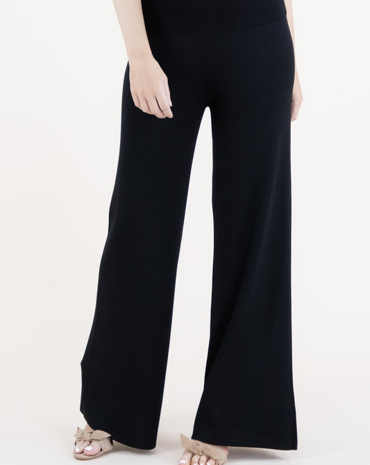 Neutral Wide Leg Thin Knit Pants