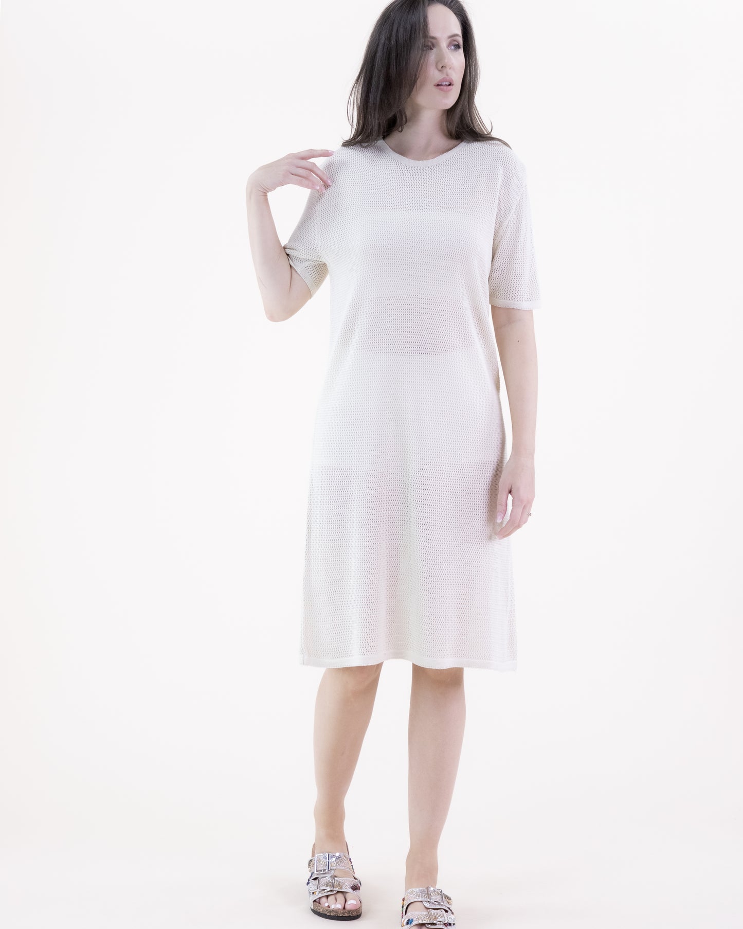 Comfy Pointelle Half Sleeve Tunic