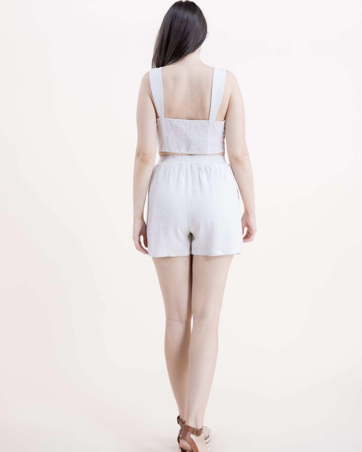 Cotton Linen Drawstring Shorts