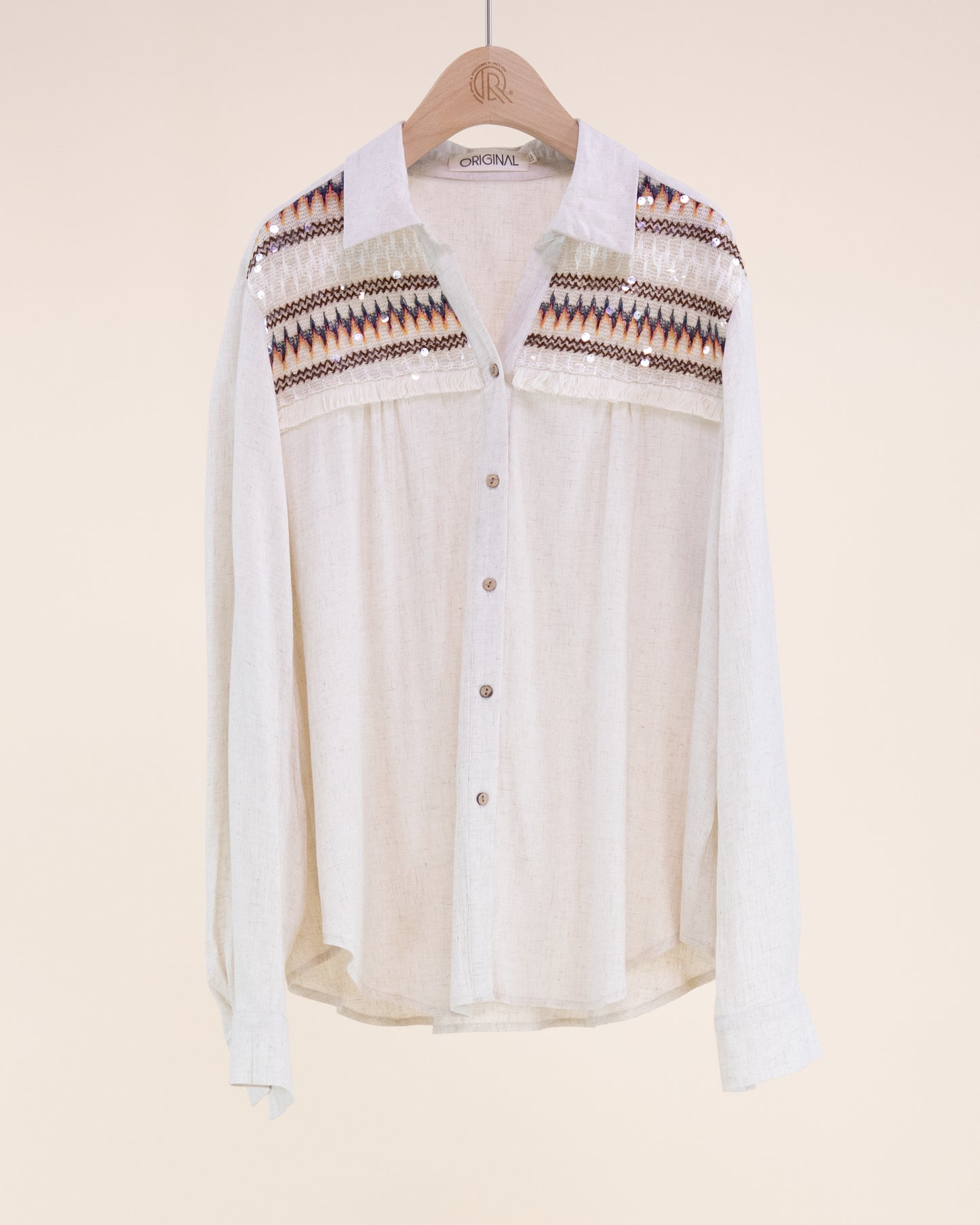 Bella Costa Woven Yoke Blouse