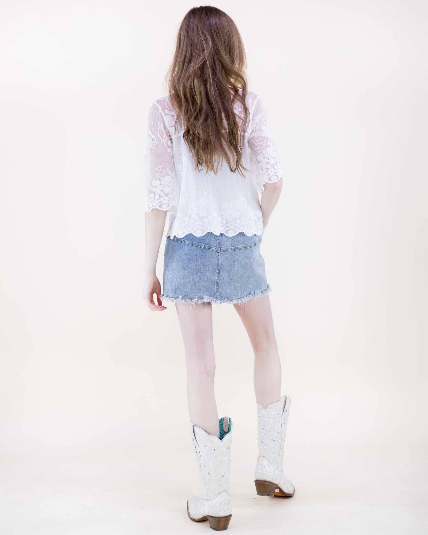 Bella Bloom Sheer Lace Blouse