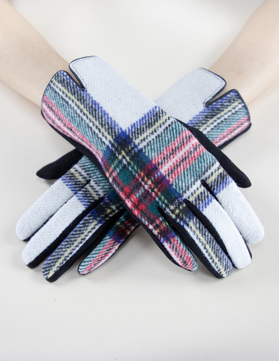 Symmetrical Plaidberry Gloves