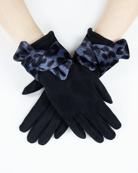 Leopard Knot Touchscreen Gloves