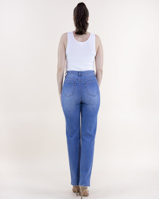 Rivet & Rhinestone Embellished High Rise Skinny Jeans