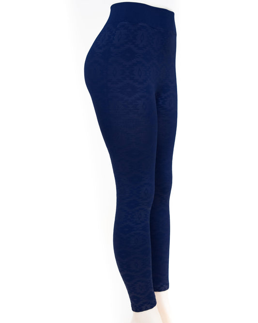 Aztec Print Fleece Legging - (OS)