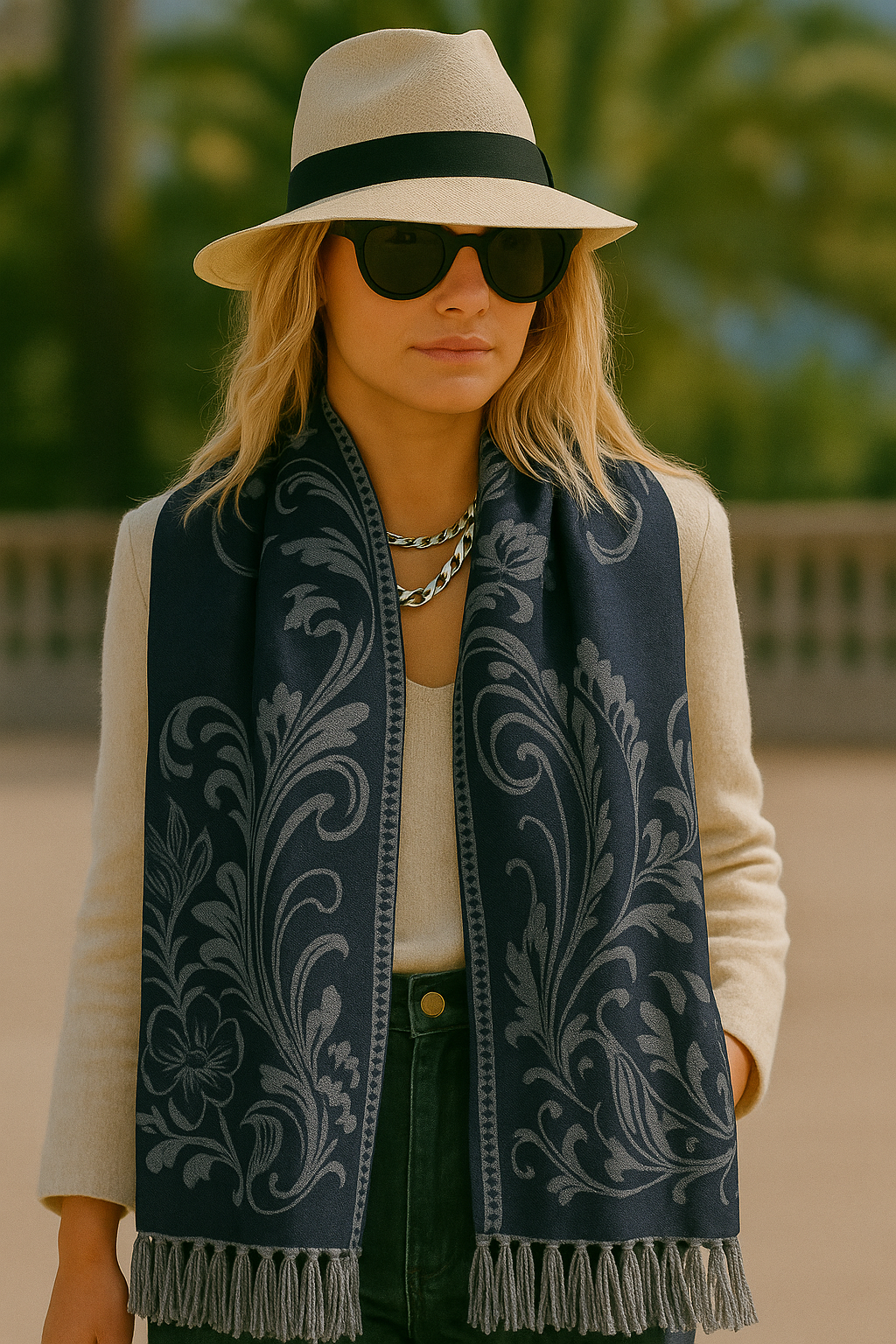 Floral Pashmina Scarf