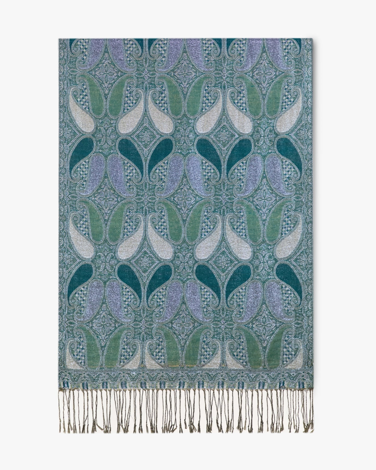 Metallic Koi Paisley Pashmina