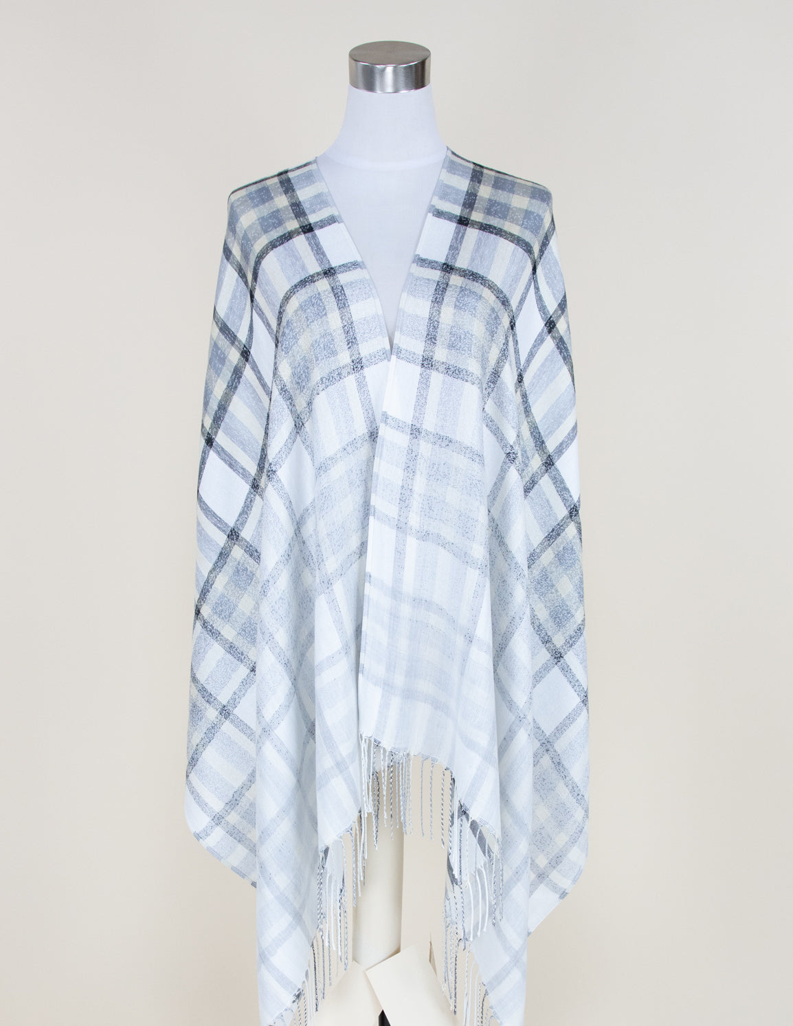 Vibrant Plaid Pattern Pashmina Scarf
