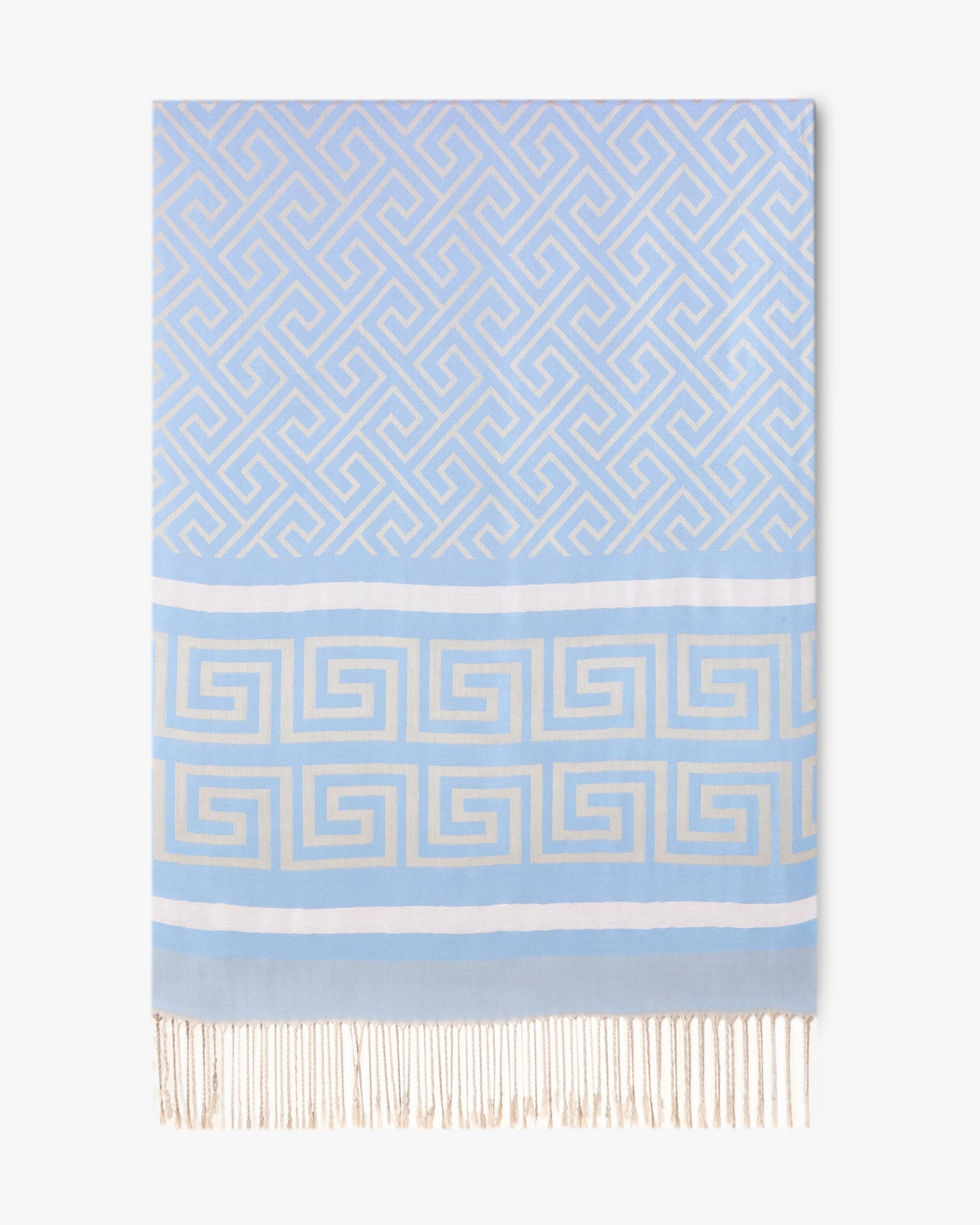 Greek Key w/ Solid Lines Pashmina