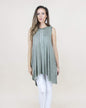 Center Hemmed Sleeveless Tunic