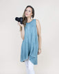 Center Hemmed Sleeveless Tunic