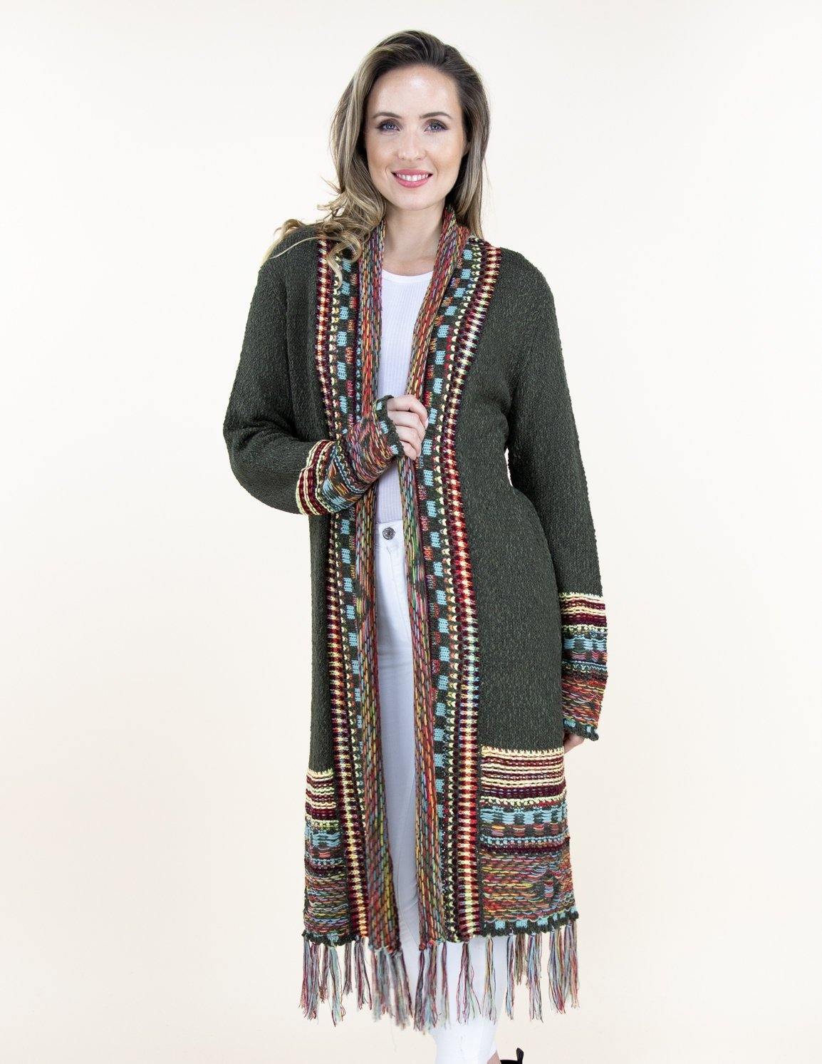 Native Cardigan with Fringe