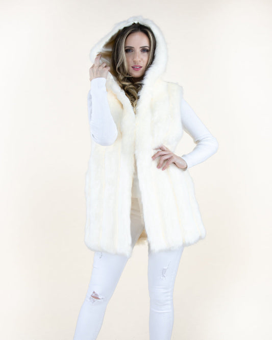 Faux Fur Vest w/ Hood