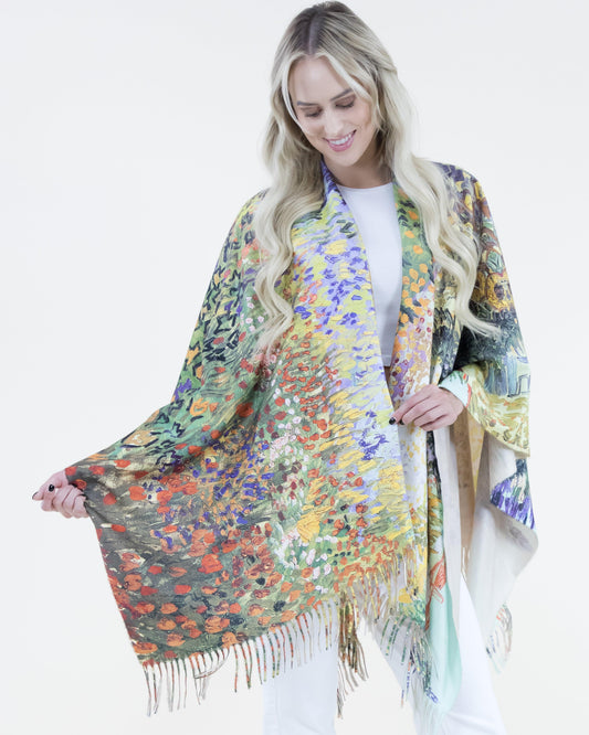 Warm Flowers Ruana Wrap