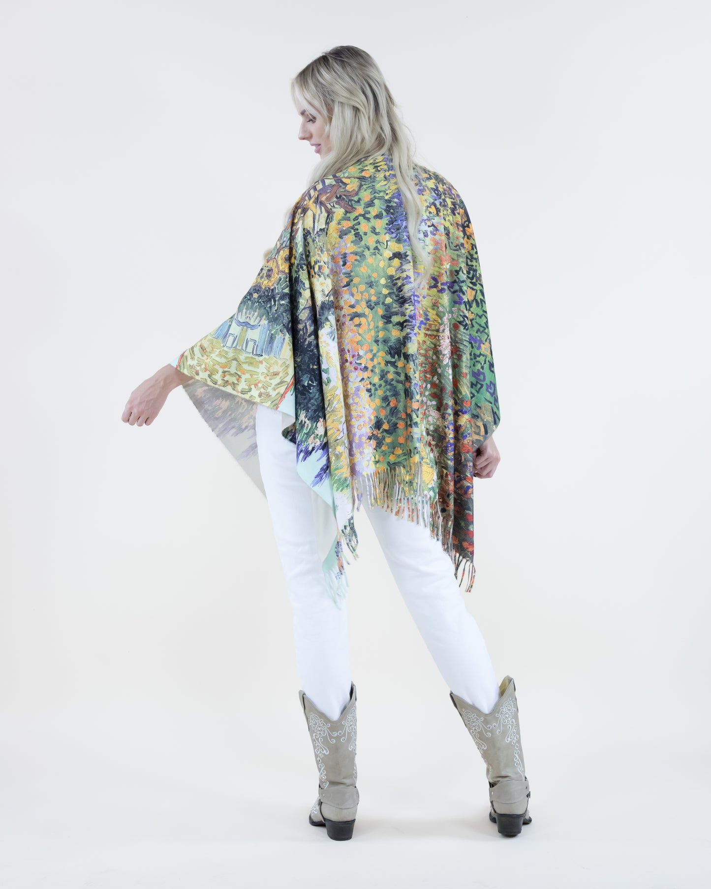 Warm Flowers Ruana Wrap