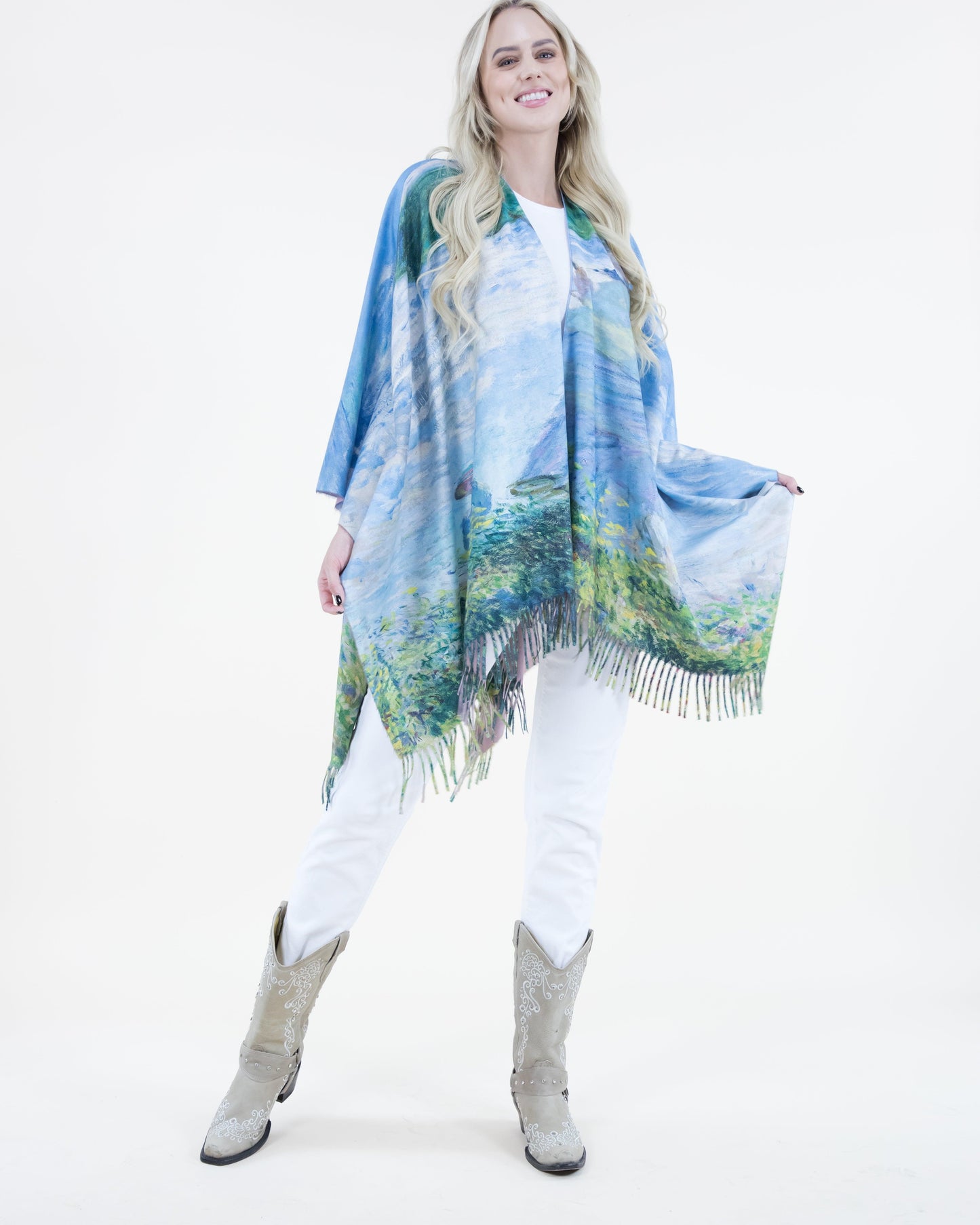 Woman with a Parasol Ruana Wrap