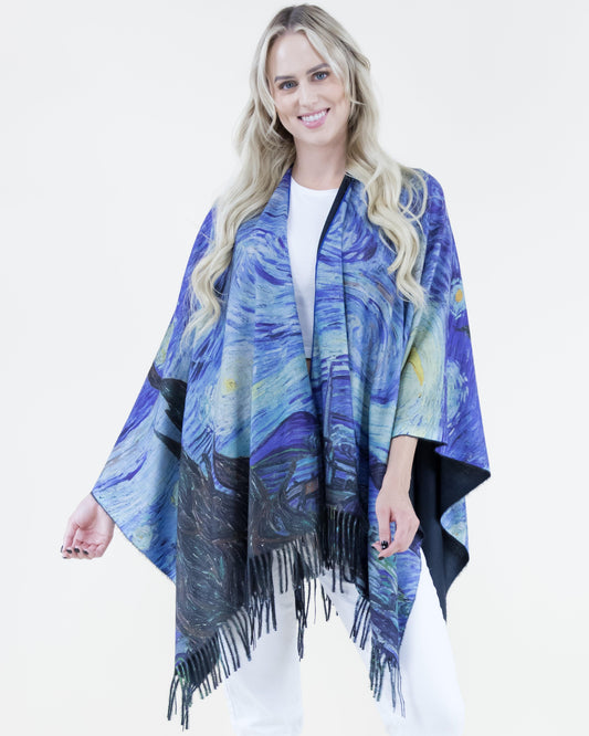 The Starry Night Ruana Wrap