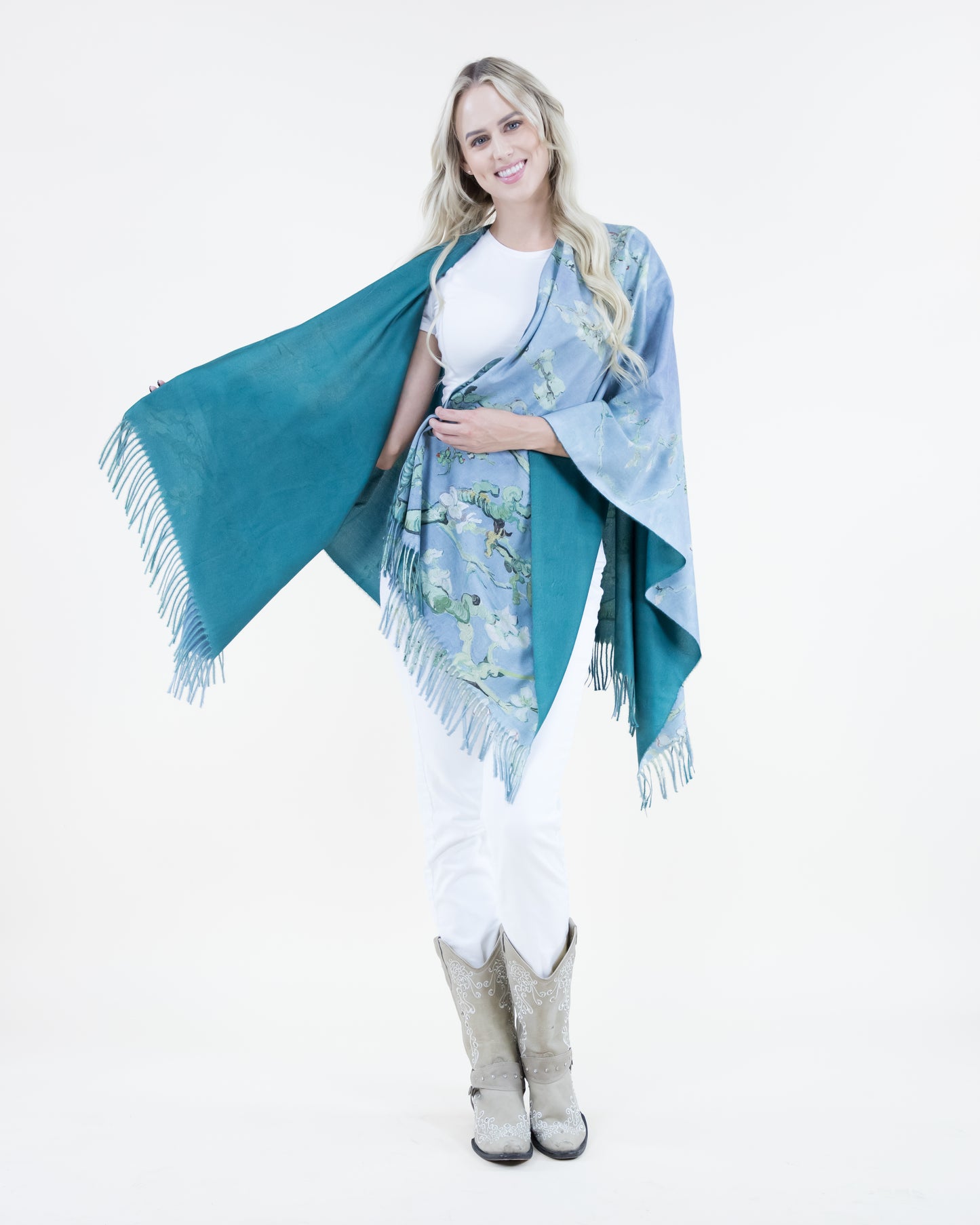 Almond Blossoms Ruana Wrap