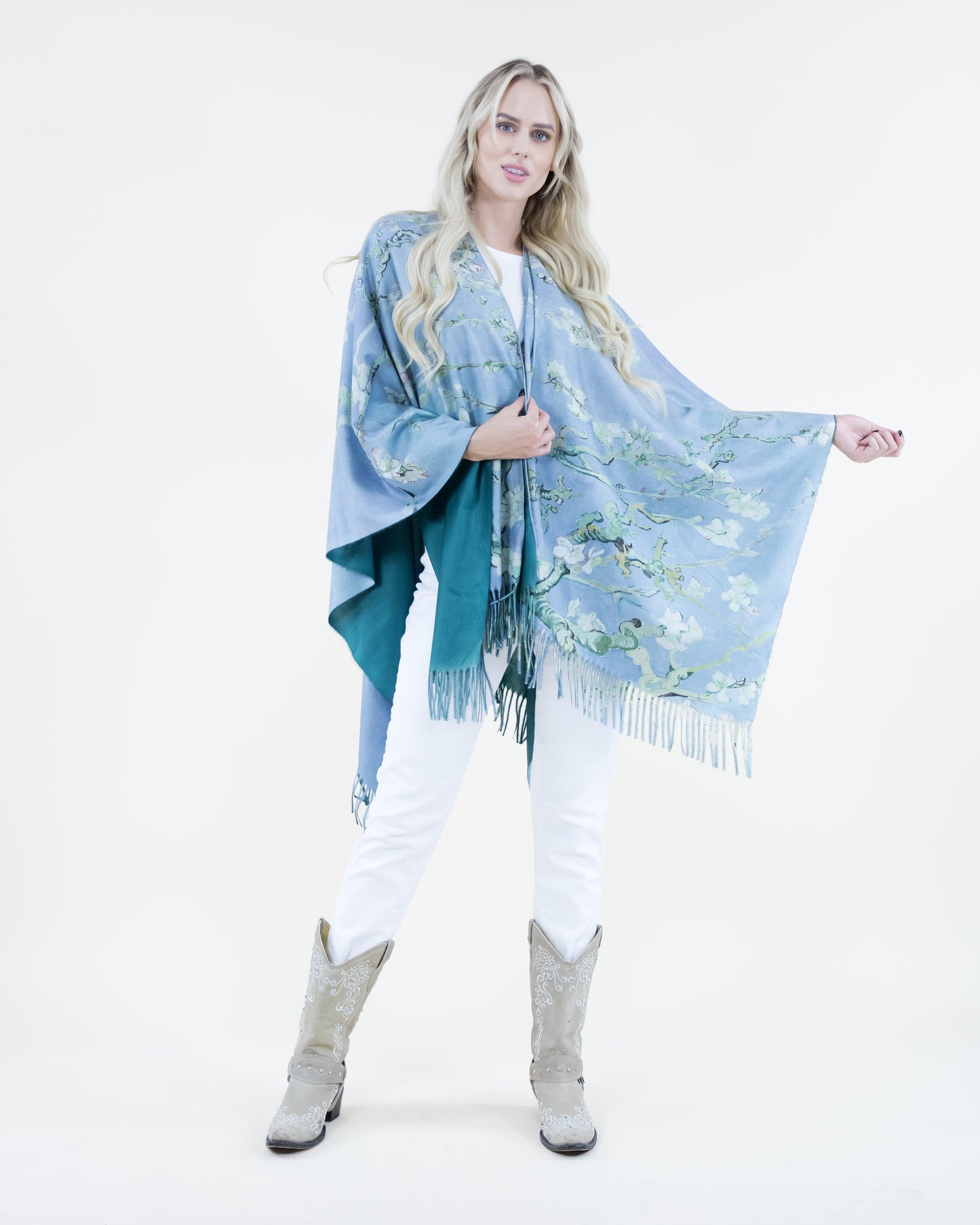 Almond Blossoms Ruana Wrap