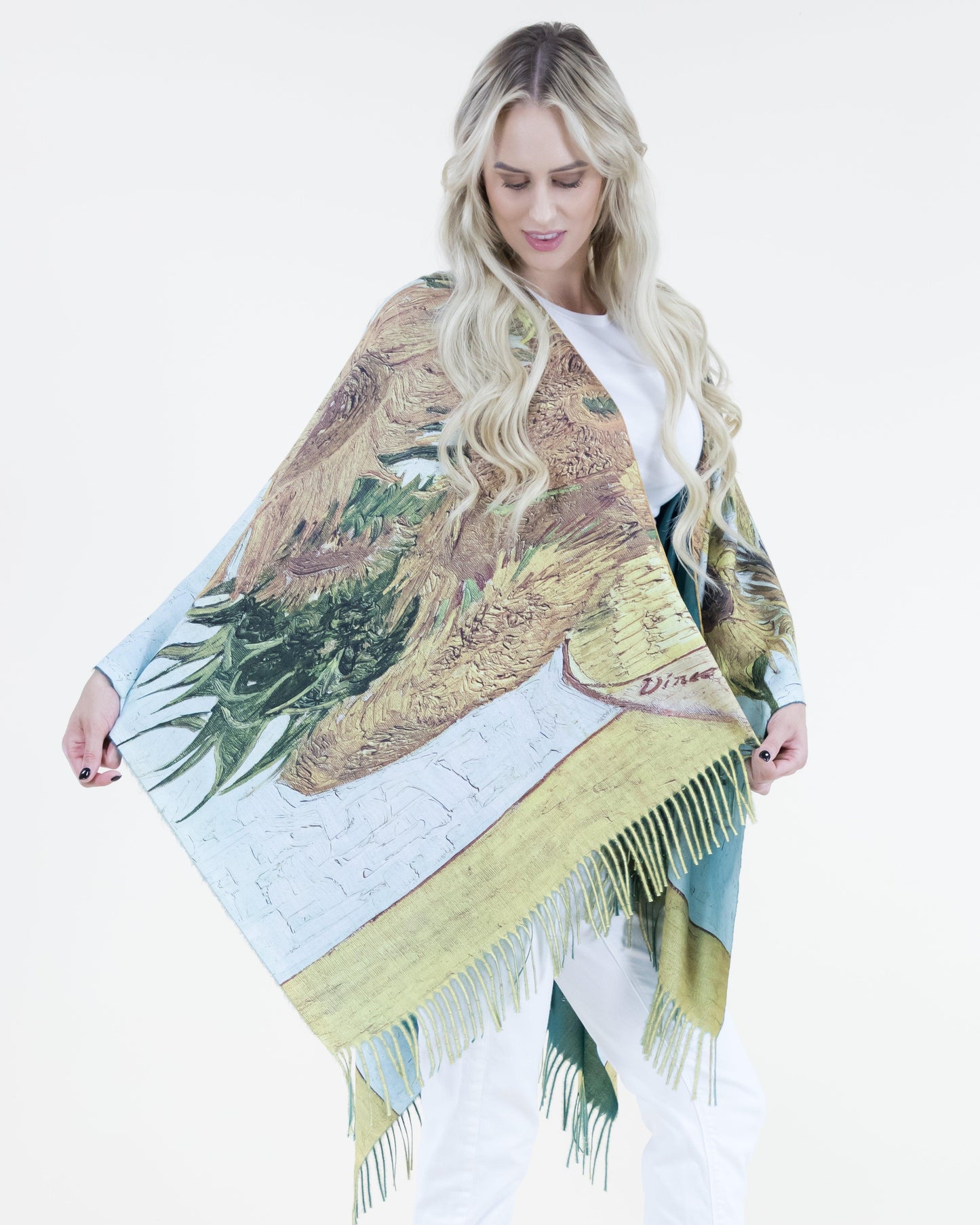 Sun Flowers Ruana Wrap