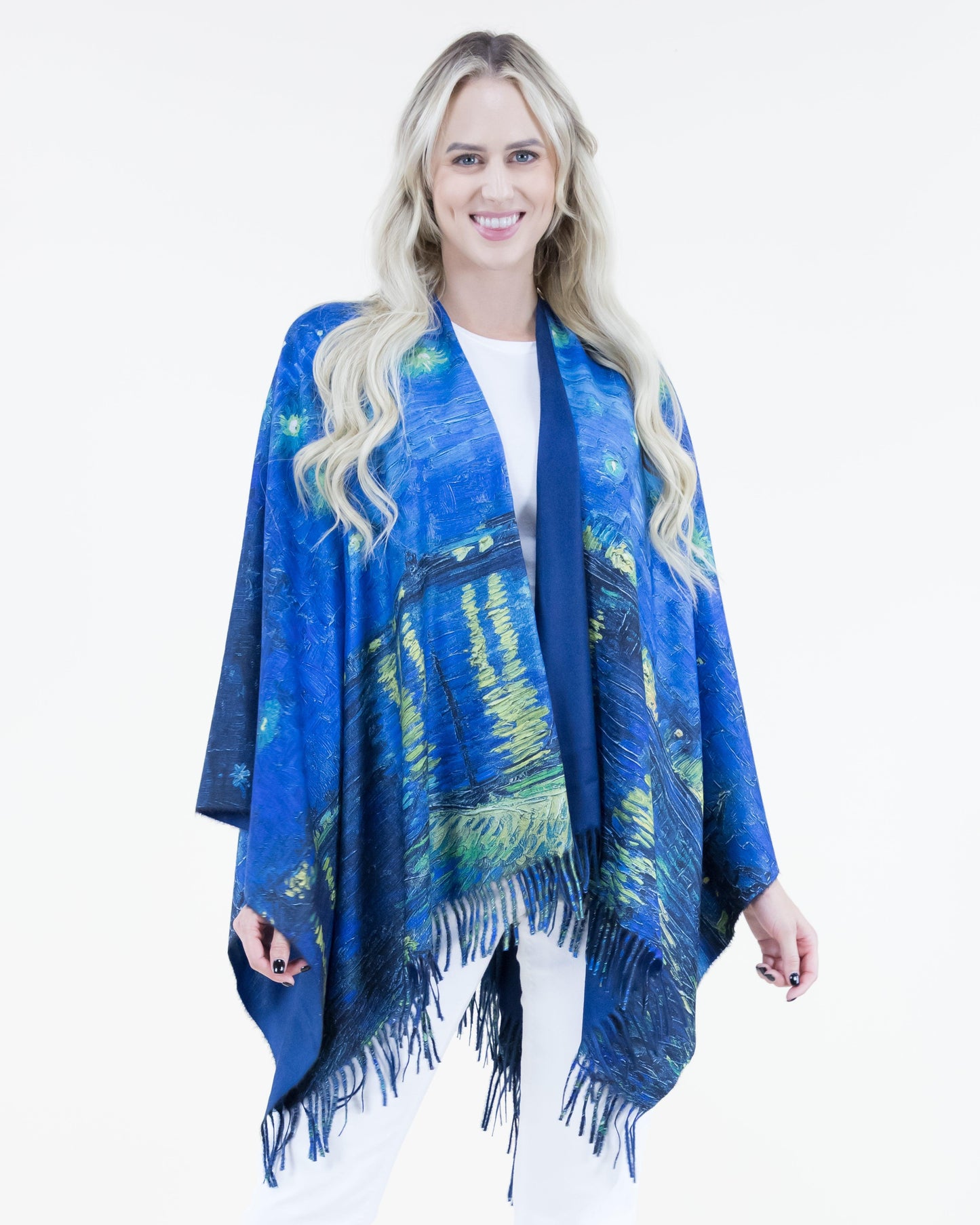 Starry Night Over The Rhone Ruana Wrap