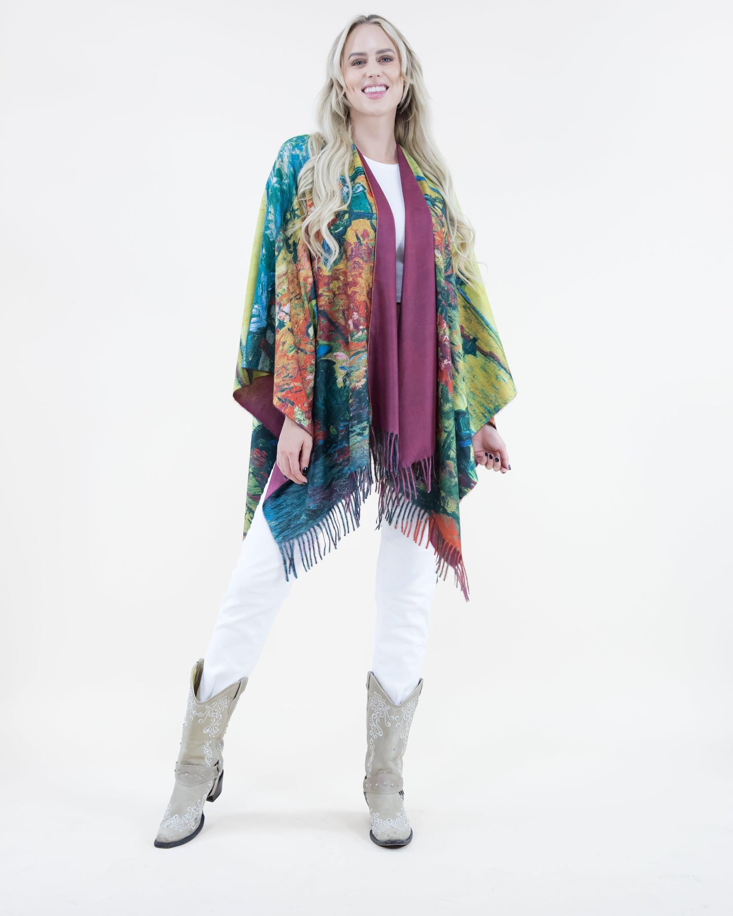 Red Vineyard Ruana Wrap