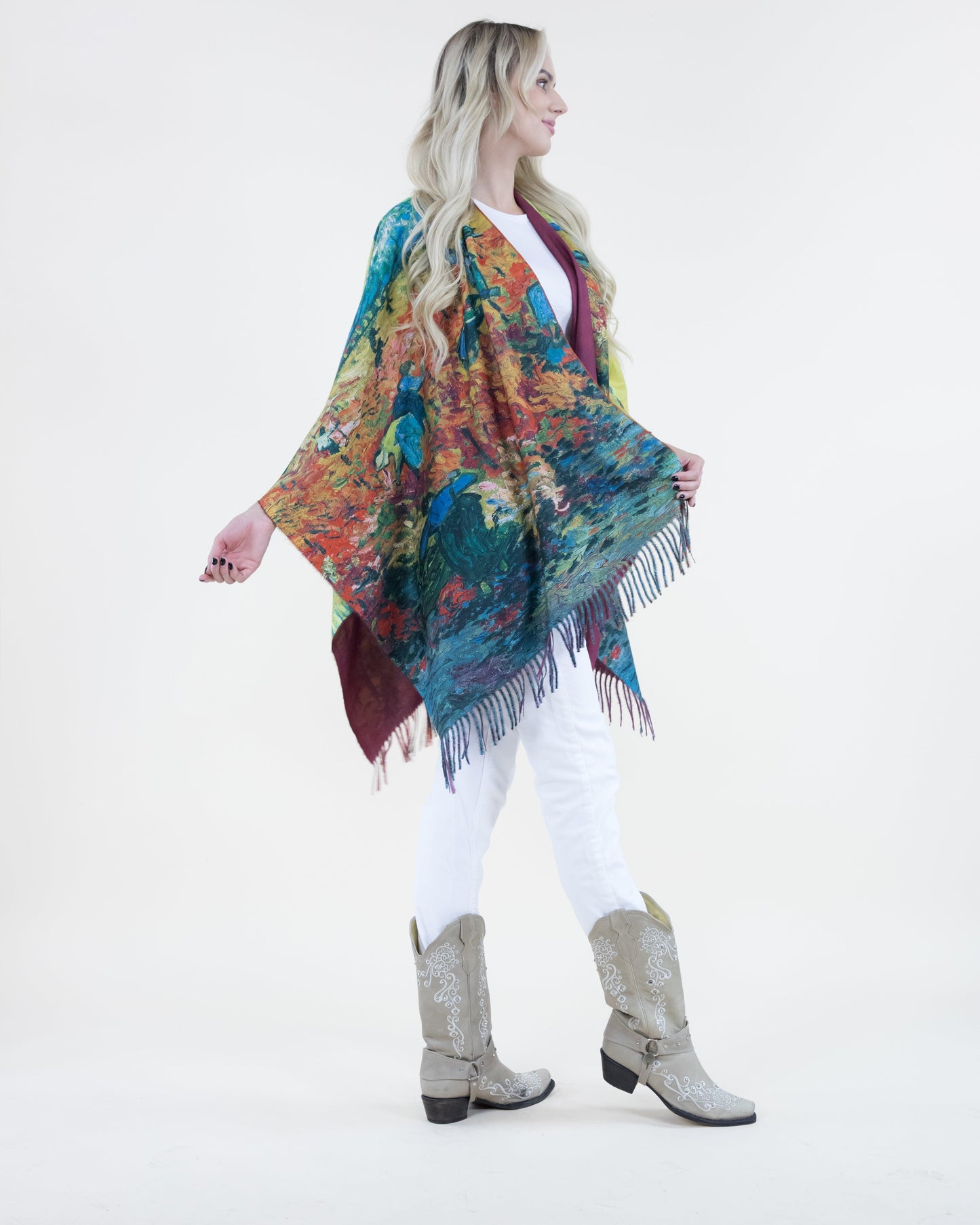 Red Vineyard Ruana Wrap